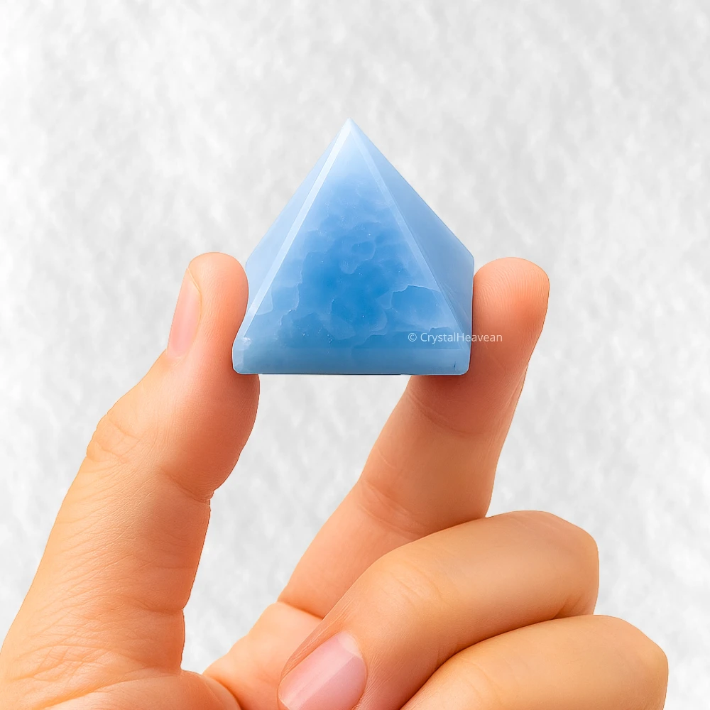 Blue Calcite Pyramid (1 Inch)