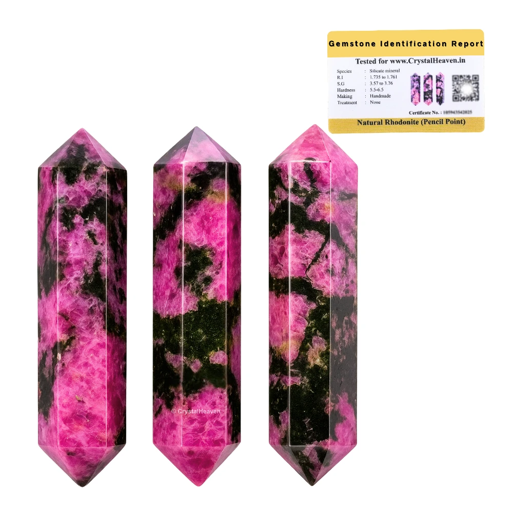 Rhodonite Pencil Points (Double Terminated) (Set of 50)