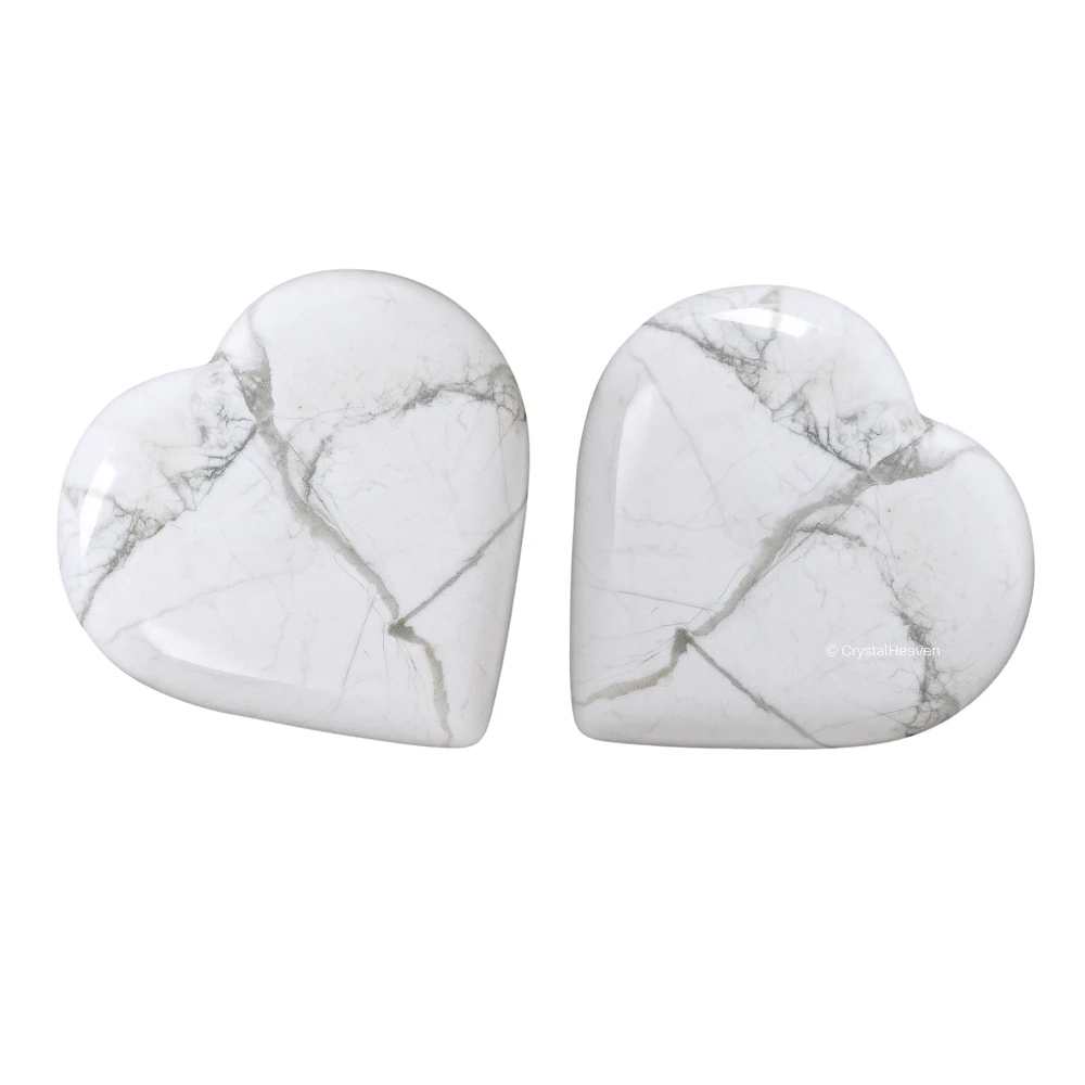 Howlite Mini Heart (Pack of 2)