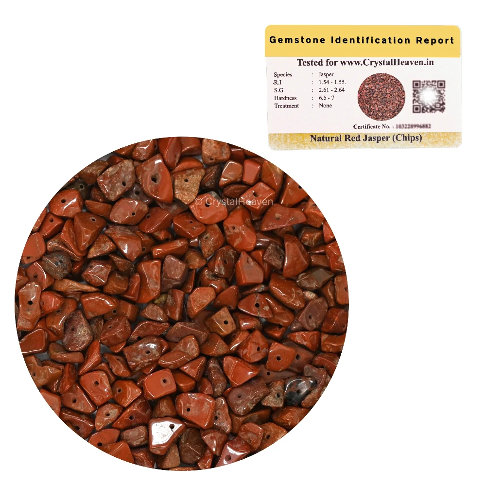 Red Jasper Chips - Pre Drilled