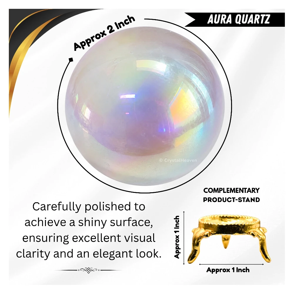 Angel Aura Quartz Sphere (2 Inch)