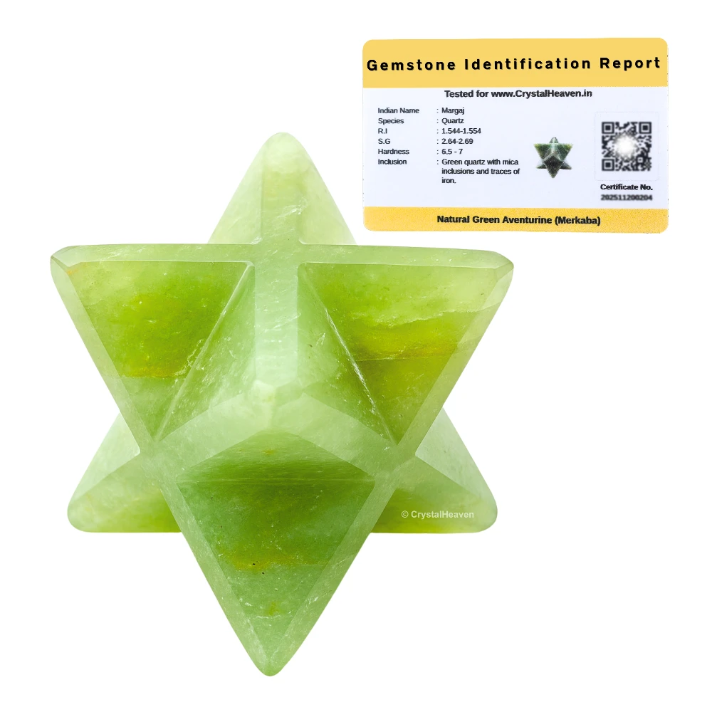 Green Aventurine Crystal Merkaba (15-20 mm)
