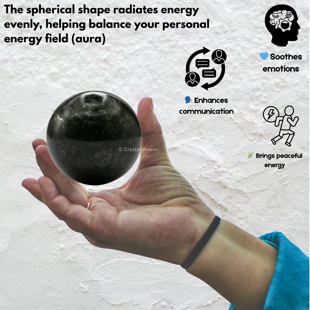 Nuummite Sphere (2 Inch)