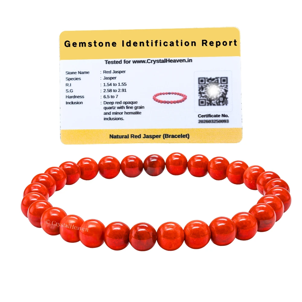 Red Jasper Healing Crystal Bracelets - 6mm Beads