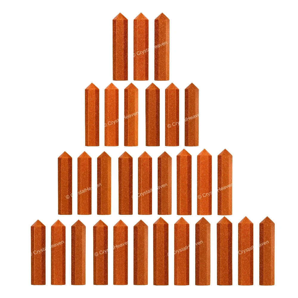 Red Goldstone Pencil Points (Set of 10)