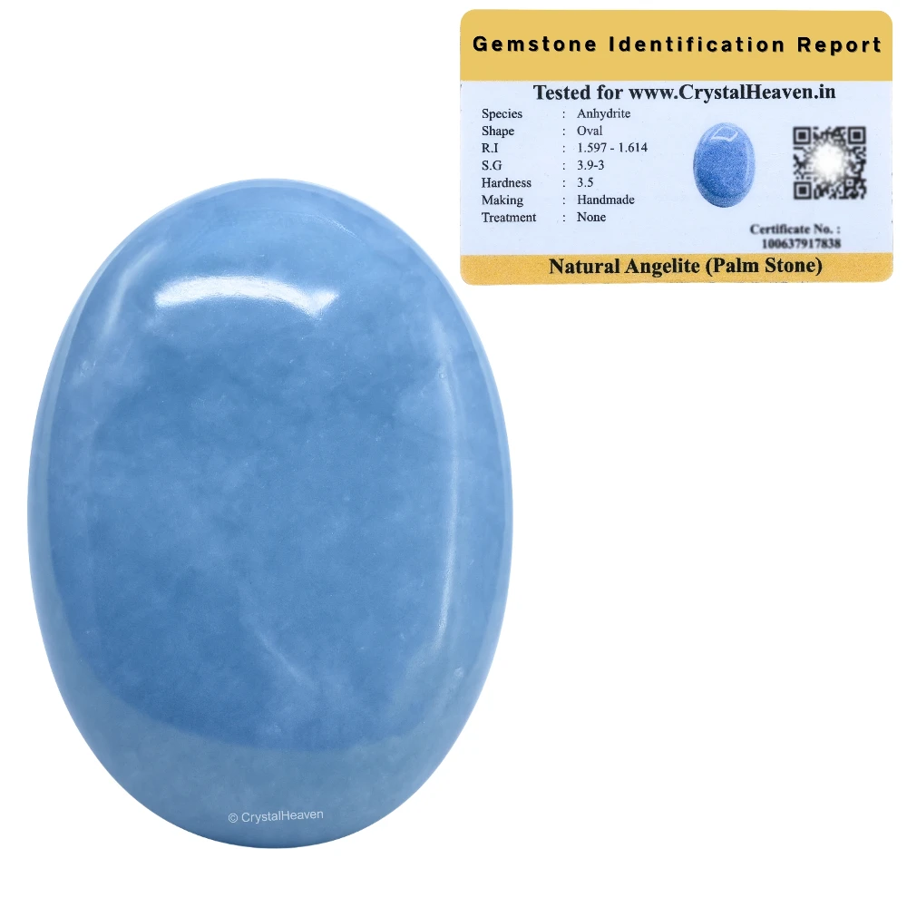 Angelite Palm Stone