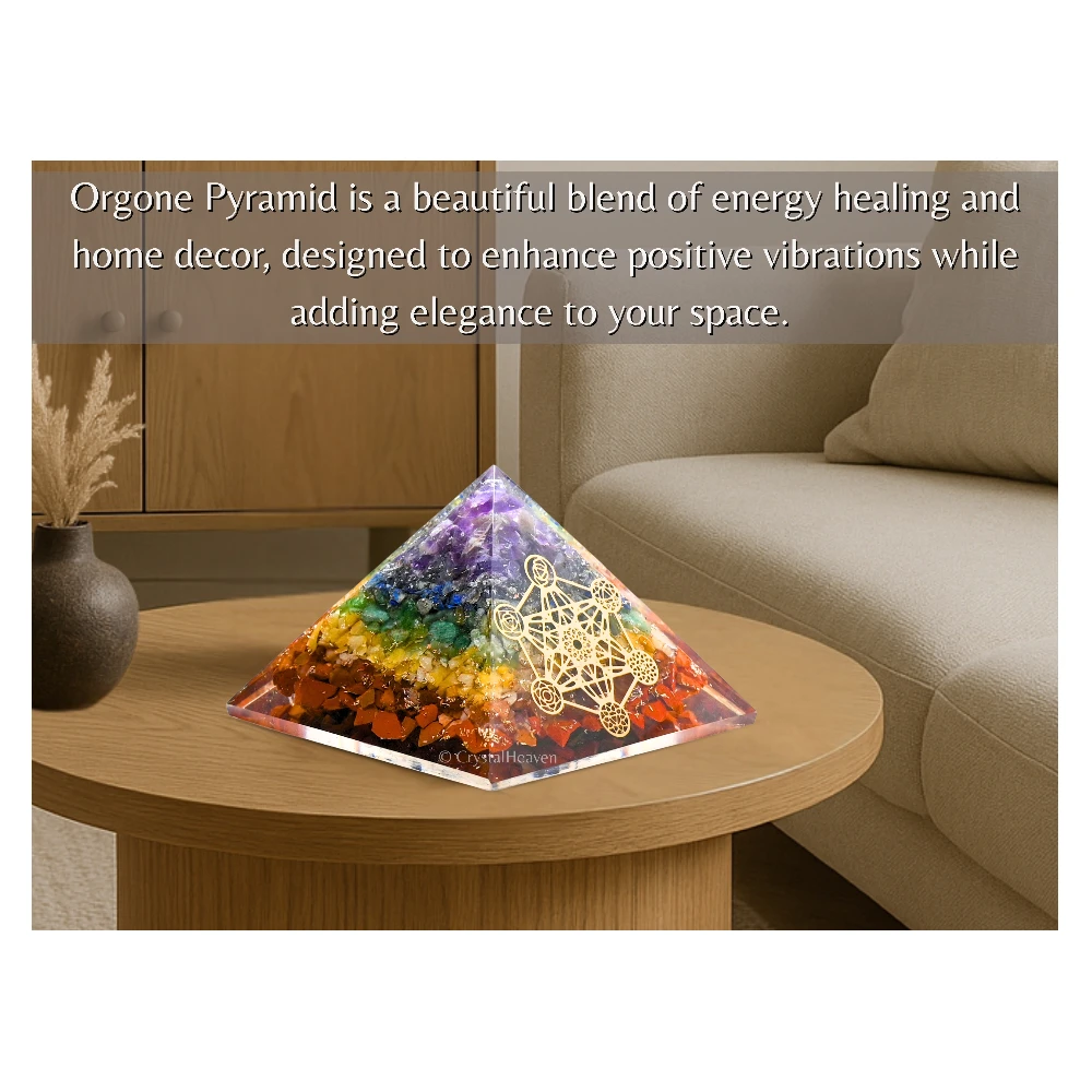 7 Chakra Orgone Pyramid (Chakra Metatron Cube)