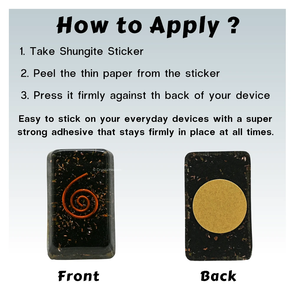 Shungite Orgone Phone Sticker - Rectangle (Pack of 2)