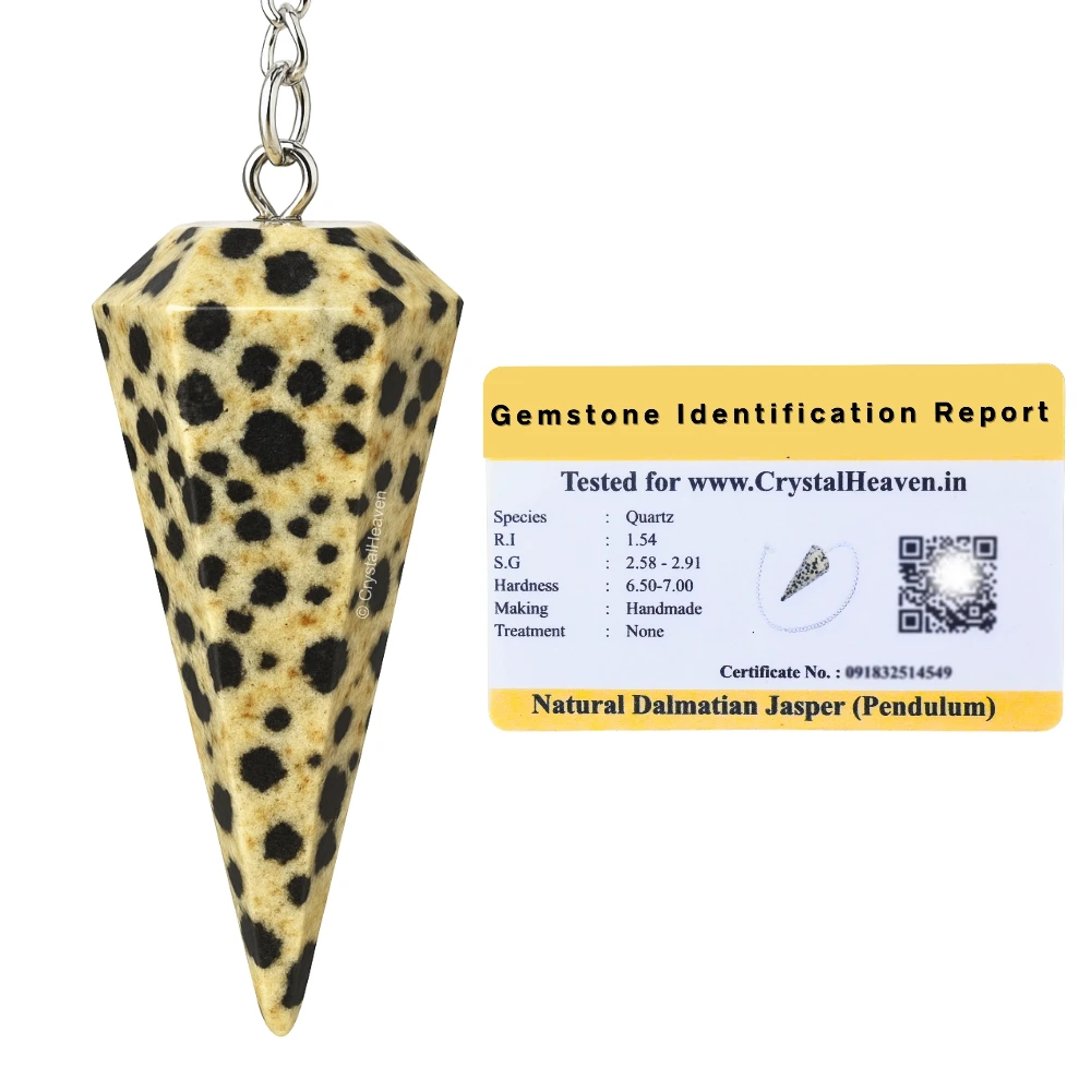 Dalmatian Jasper Pendulum
