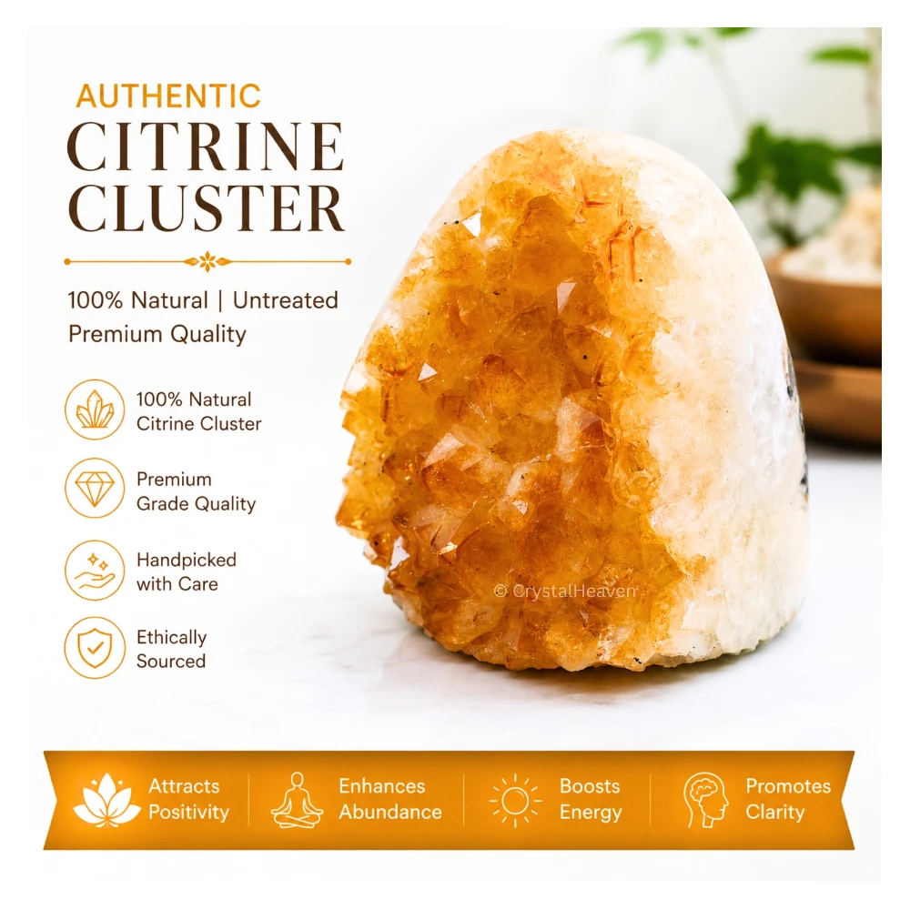 Natural Citrine Cluster Geode (2 to 2.5 Kg)