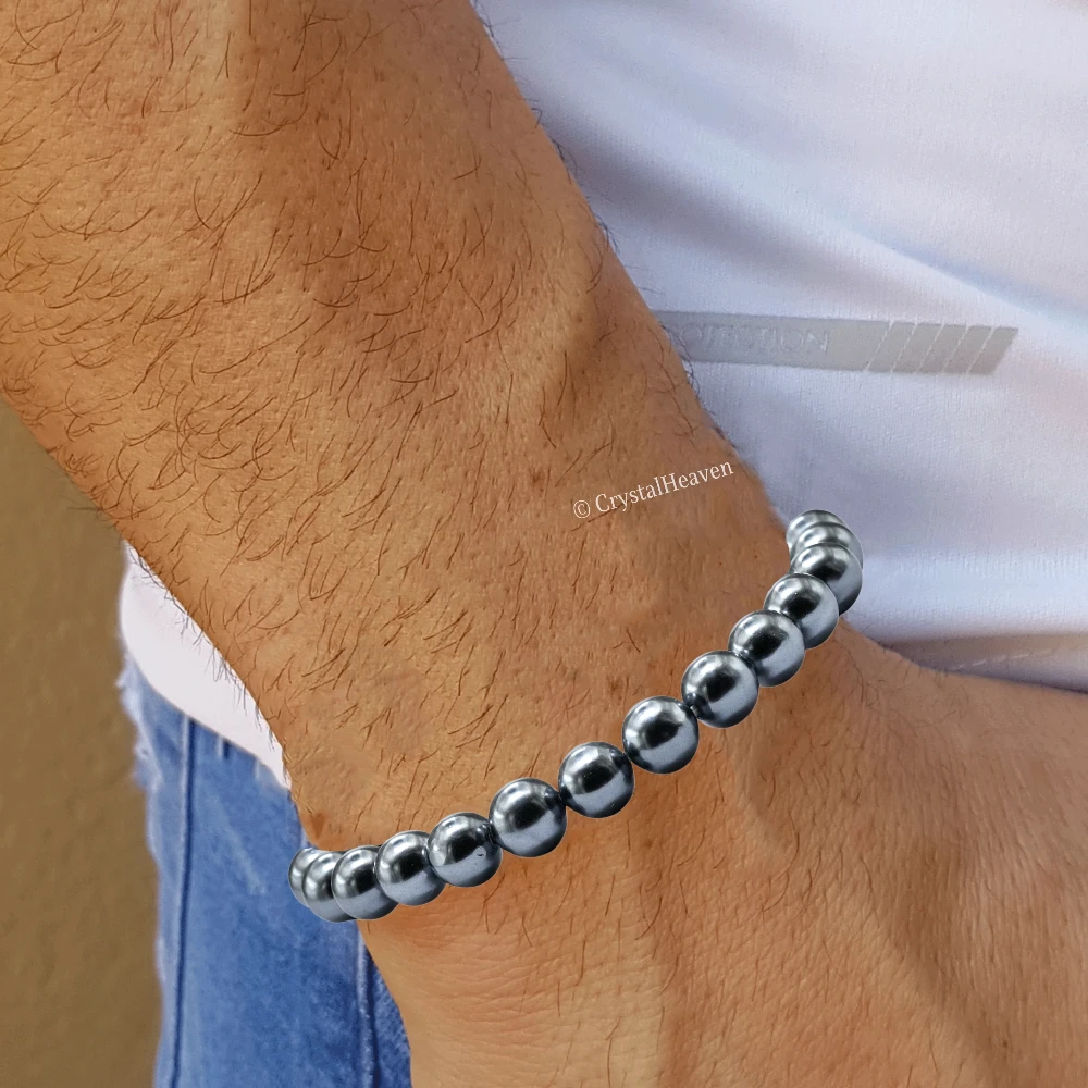 Black Pearl Bracelet (Elastic)
