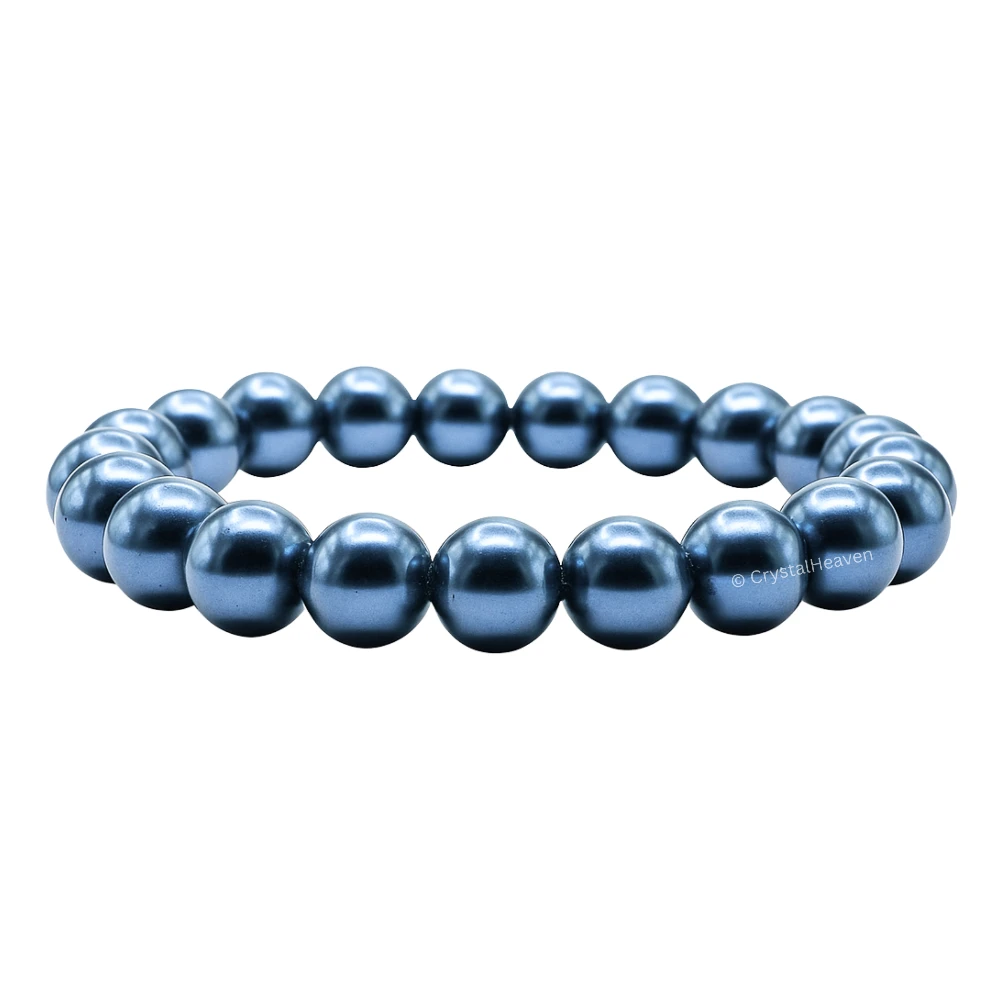 Blue Pearl Bracelet (Elastic)