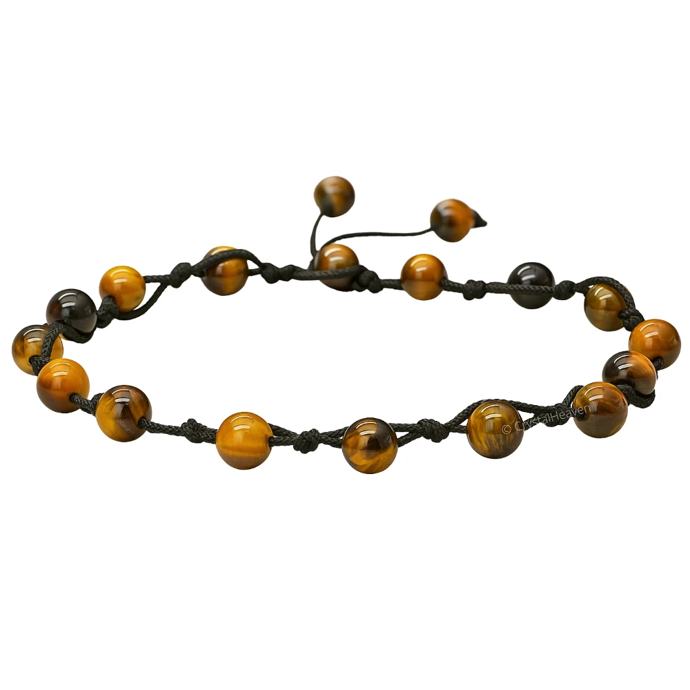 Tiger Eye Anklet (Hand Knotted)