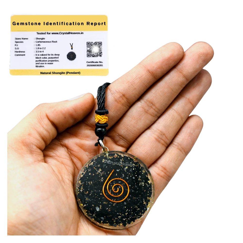 Shungite Necklace - Copper coil