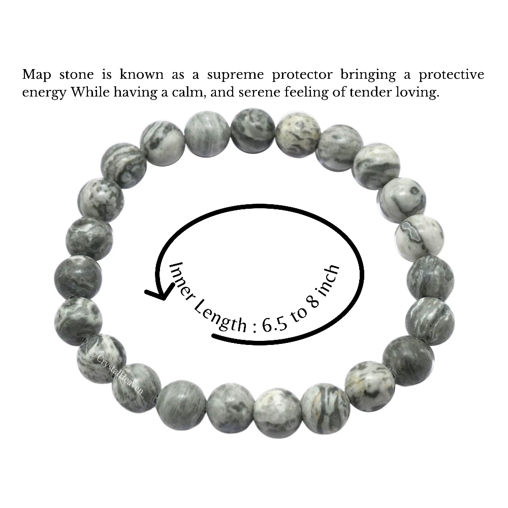 Map Stone Bracelet (Elastic)