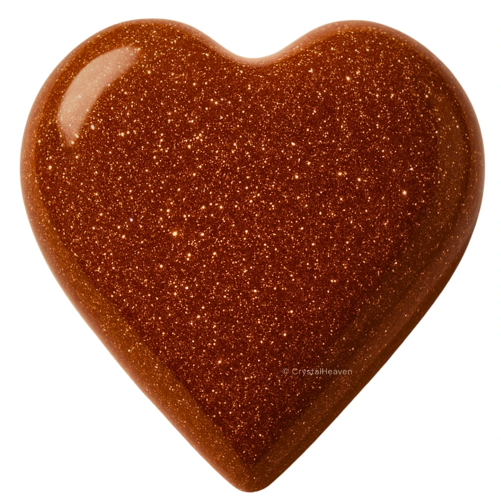 Red Goldstone Heart