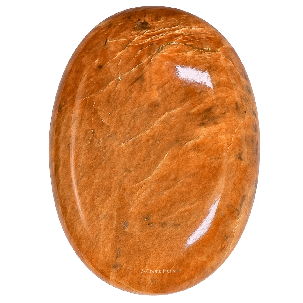Peach Moonstone Palm Stone
