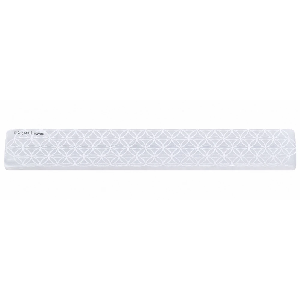 Selenite Charging Plate Stick with Flower of Life