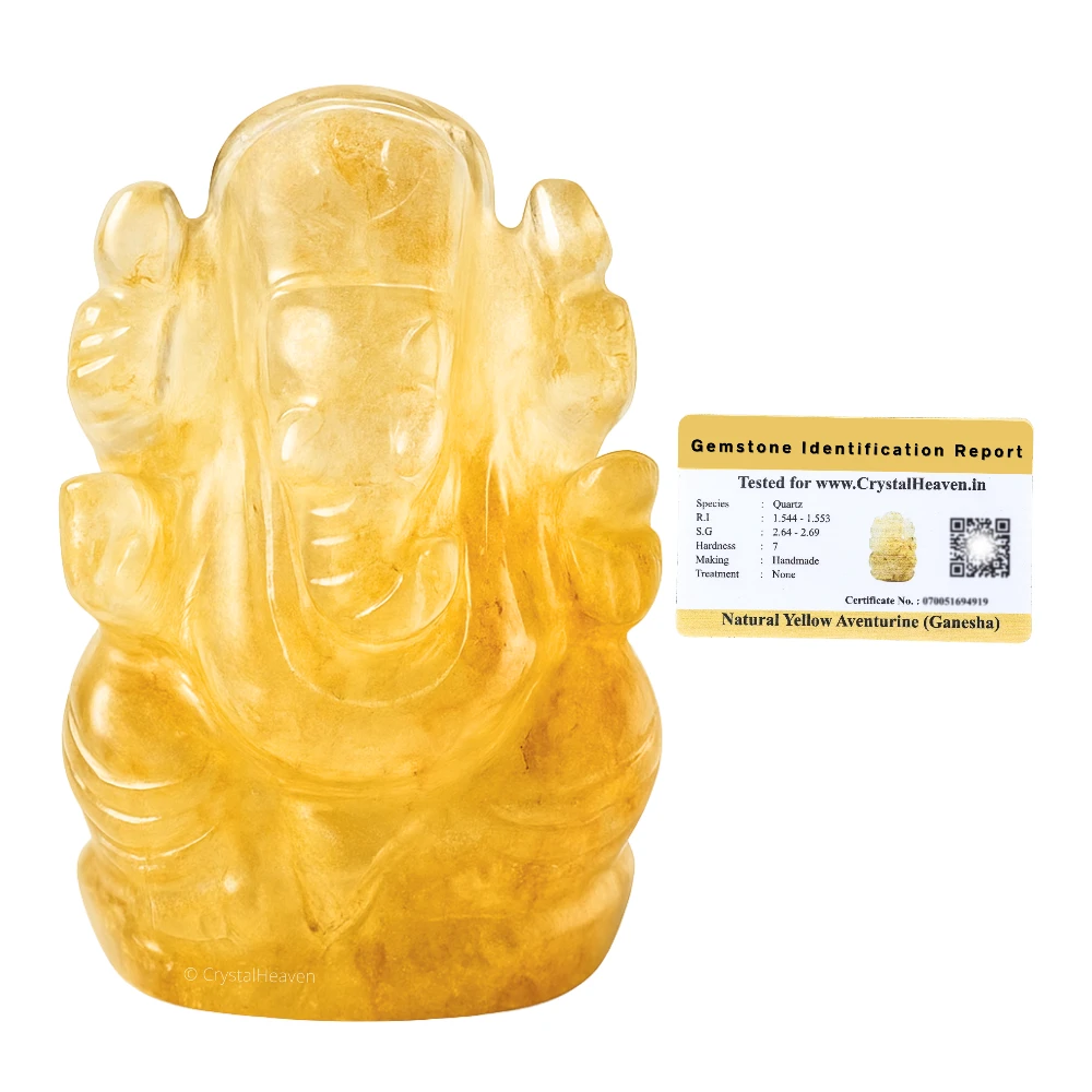 Yellow Aventurine Crystal Ganesh Ganpati