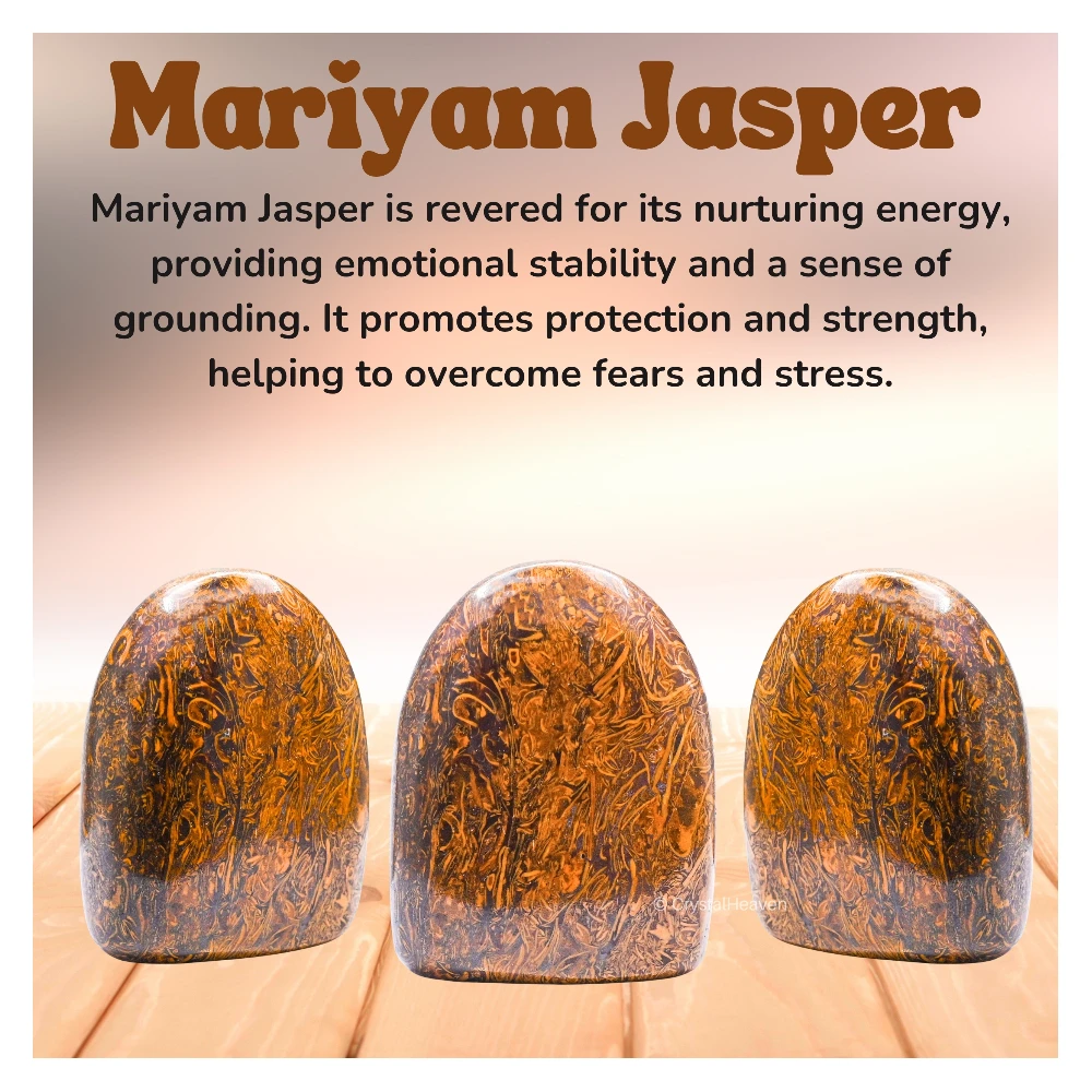 Mariyam Jasper Standing Palm Stone (Large)