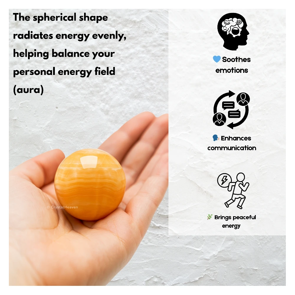 Yellow Calcite Sphere (1.5 Inch)