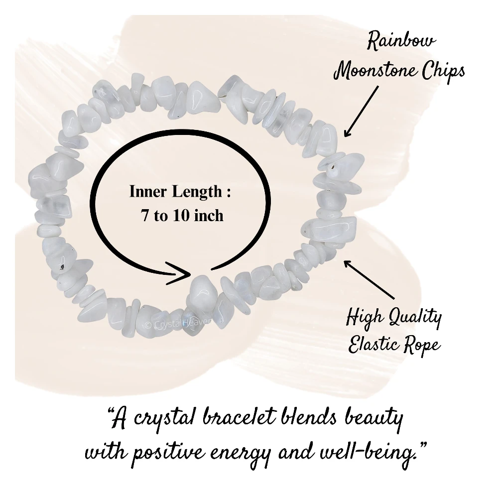 Rainbow Moonstone Chips Bracelet