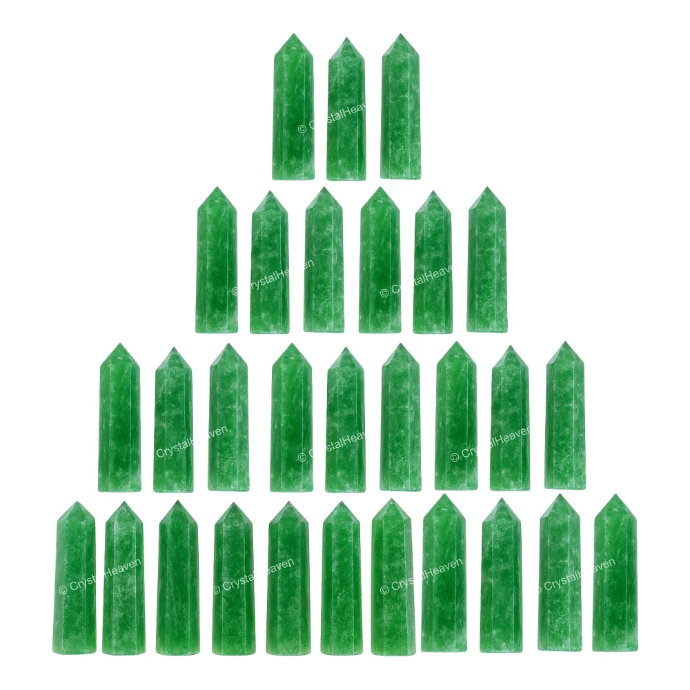 Green Strawberry Quartz Pencil Points (Set of 50)
