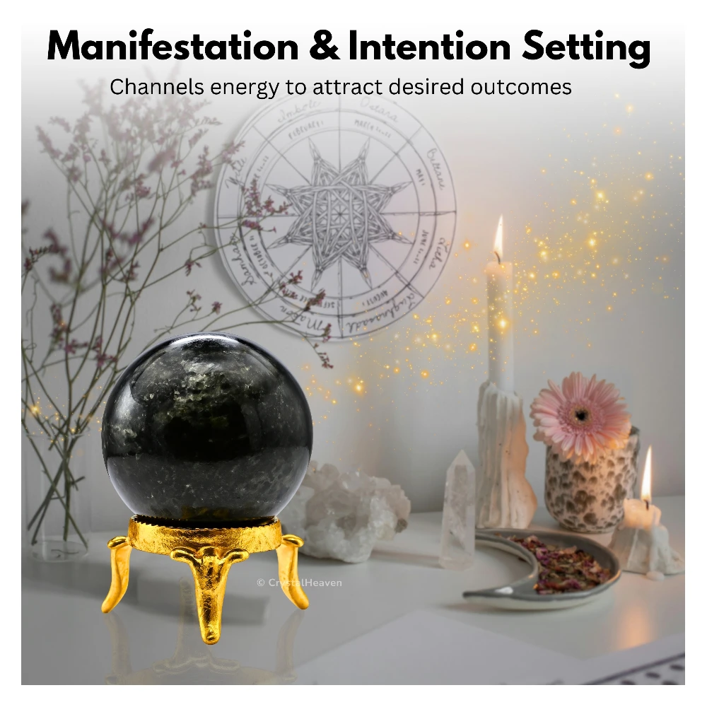 Nuummite Sphere (1.5 Inch)