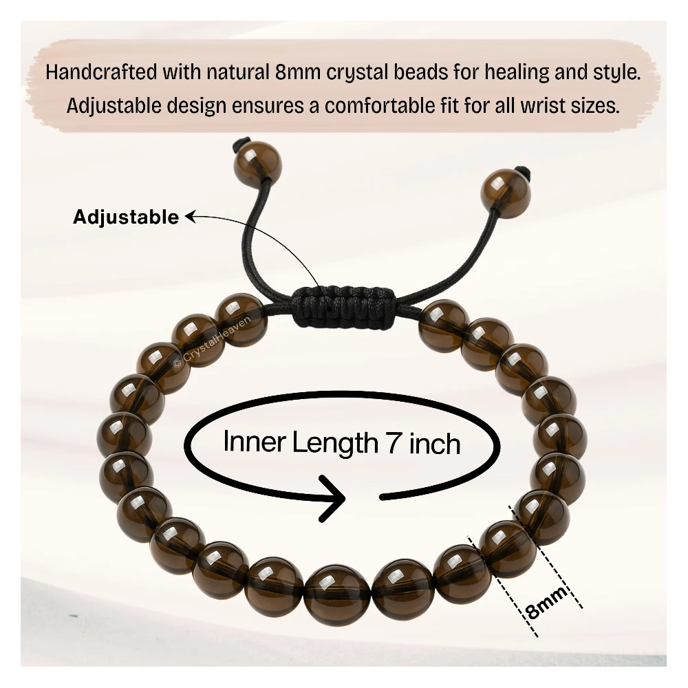 Smoky Quartz Bracelet (Adjustable)