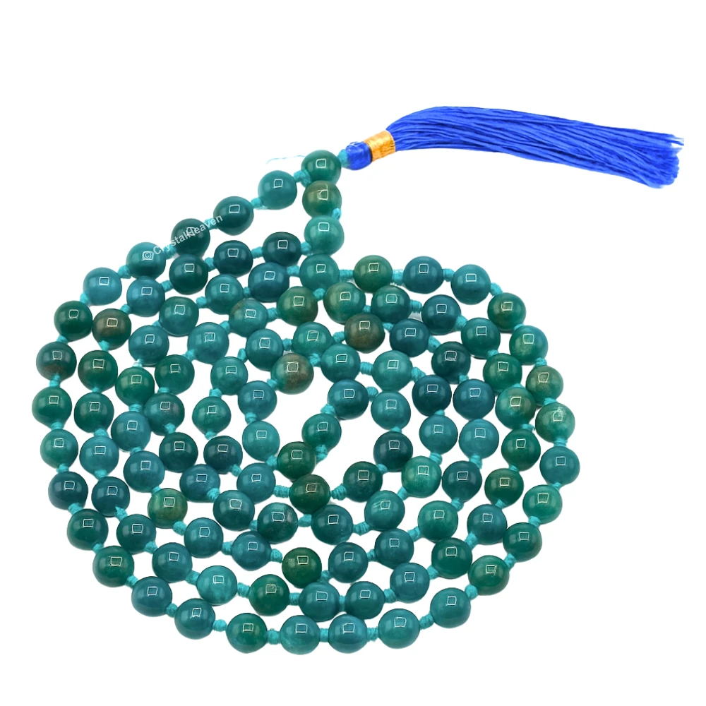 Apatite Japa Mala (Hand Knotted)