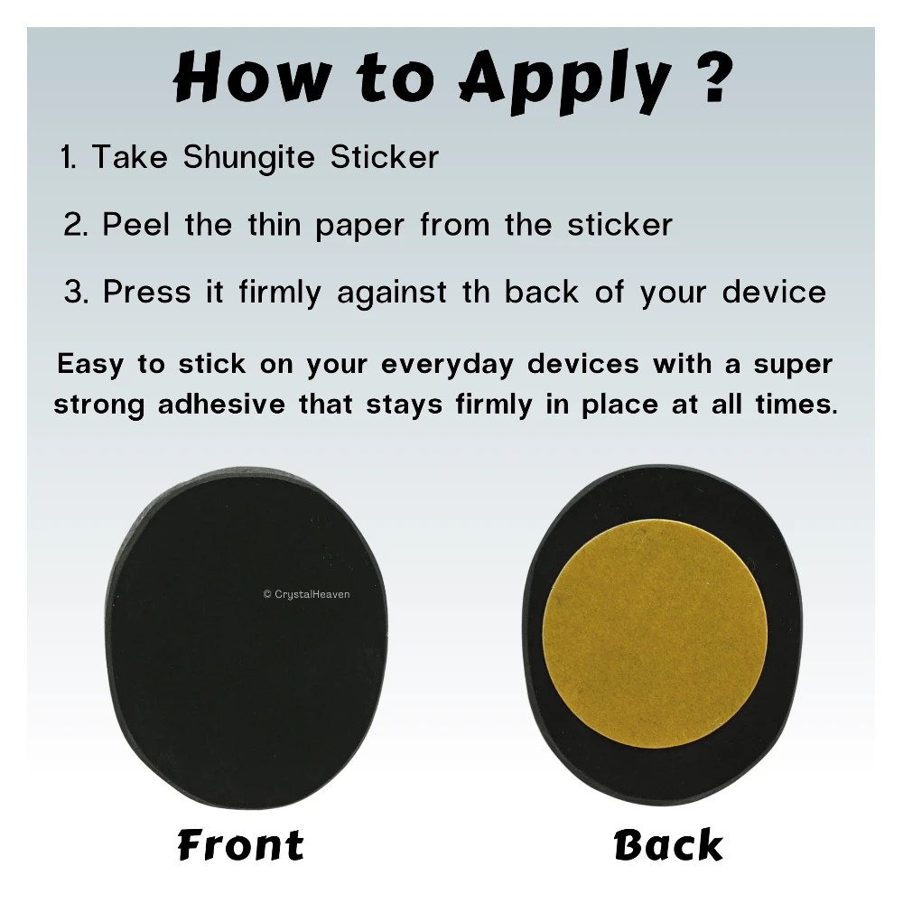 Shungite Phone Sticker - Oval (Pack of 2)