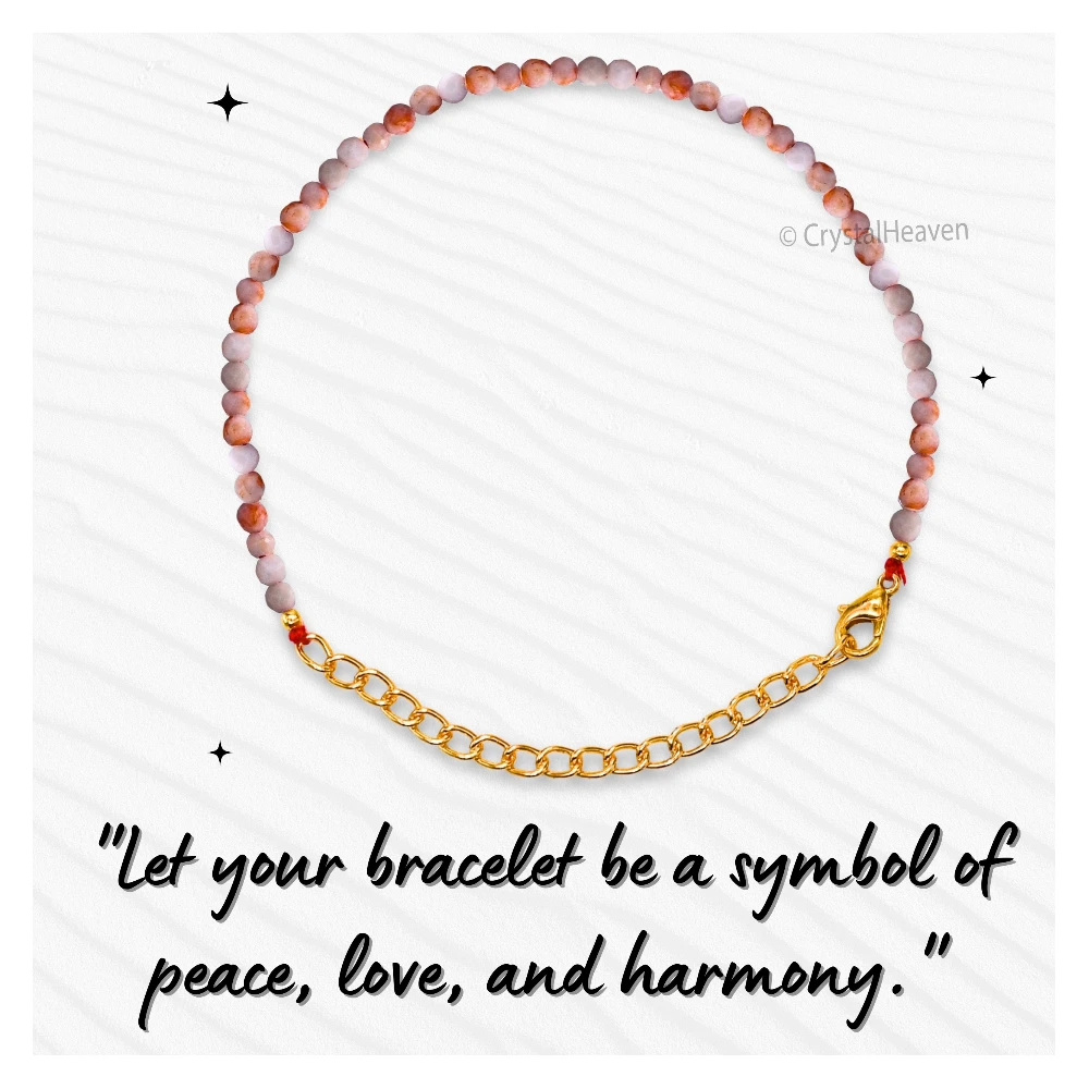 Orange Howlite Bracelets - 2mm Faceted Beads (Gold)