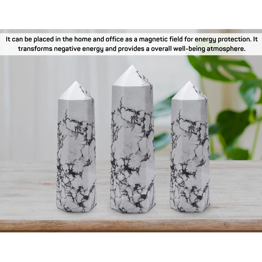 Large Howlite Tower