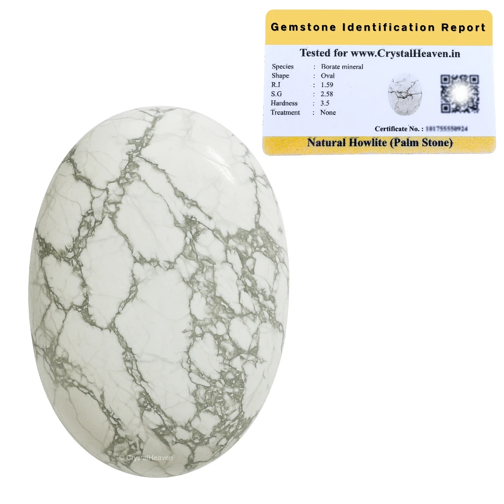 Howlite Palm Stone