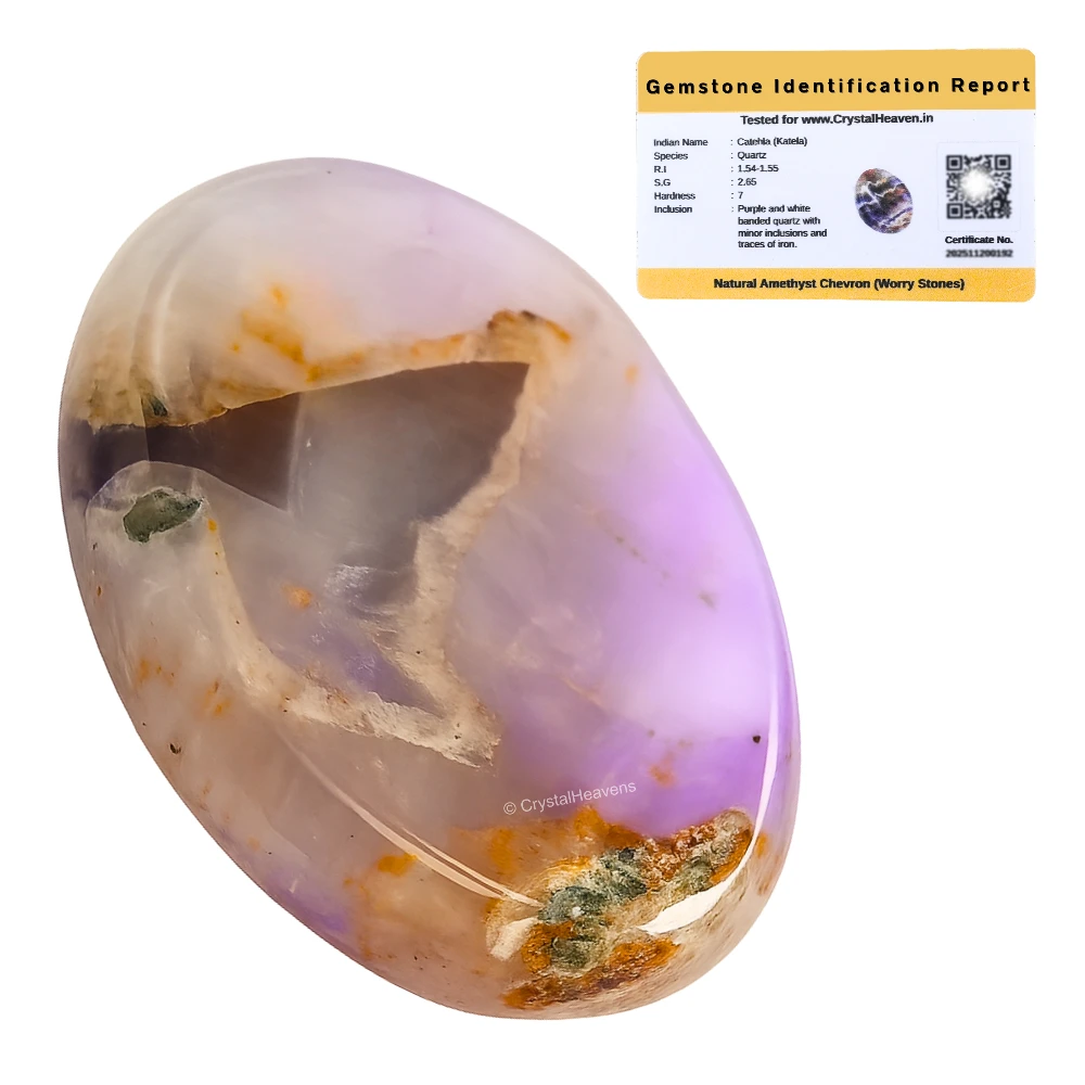 Amethyst Chevron Worry Stone