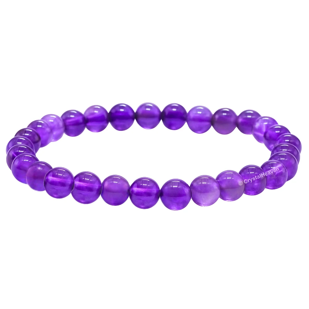 Amethyst Healing Crystal Bracelets - 6mm Beads