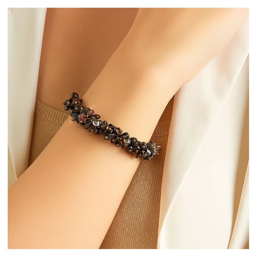 Garnet Chips Bead Bracelet