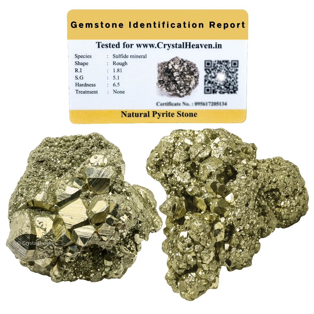 Raw Pyrite Crystals (2 Pieces)