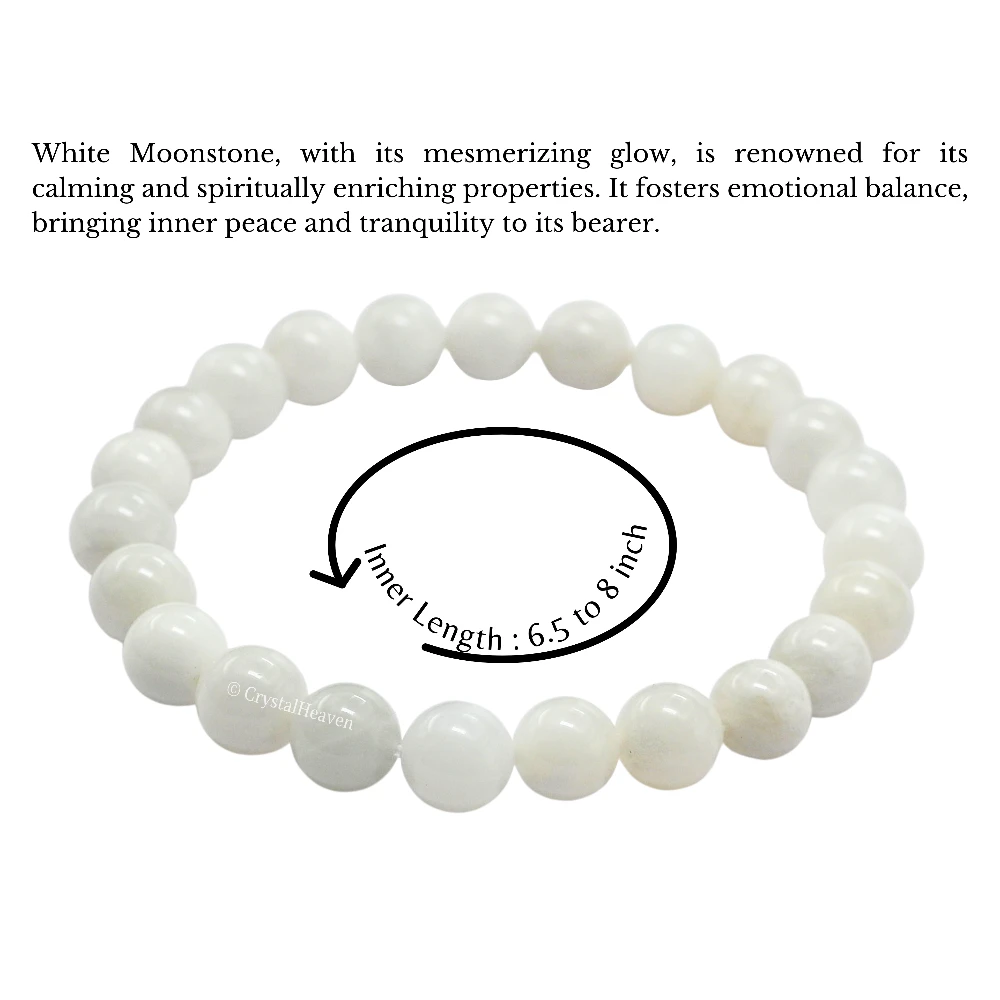 White Moonstone Bracelet (Elastic)