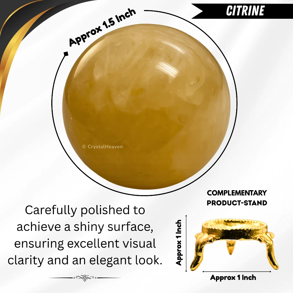 Citrine Sphere (1.5 Inch)