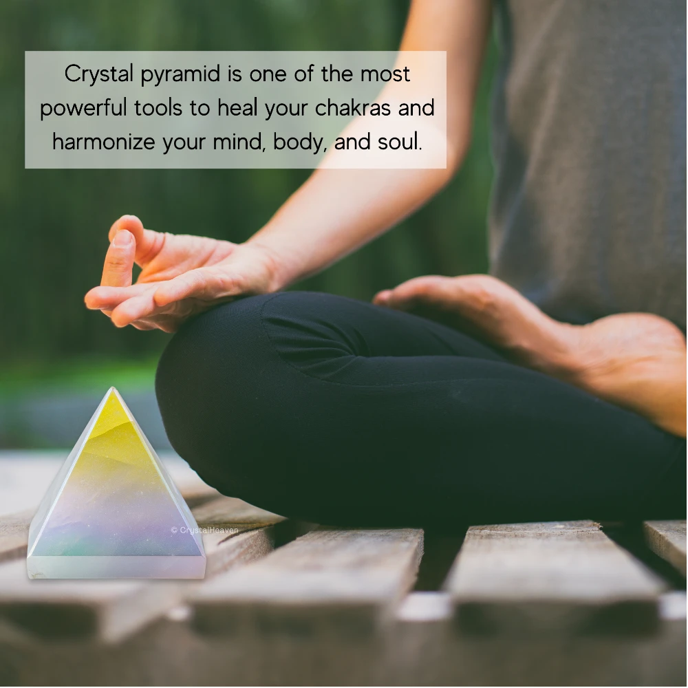 Angel Aura Quartz Pyramid (1.5 Inch)