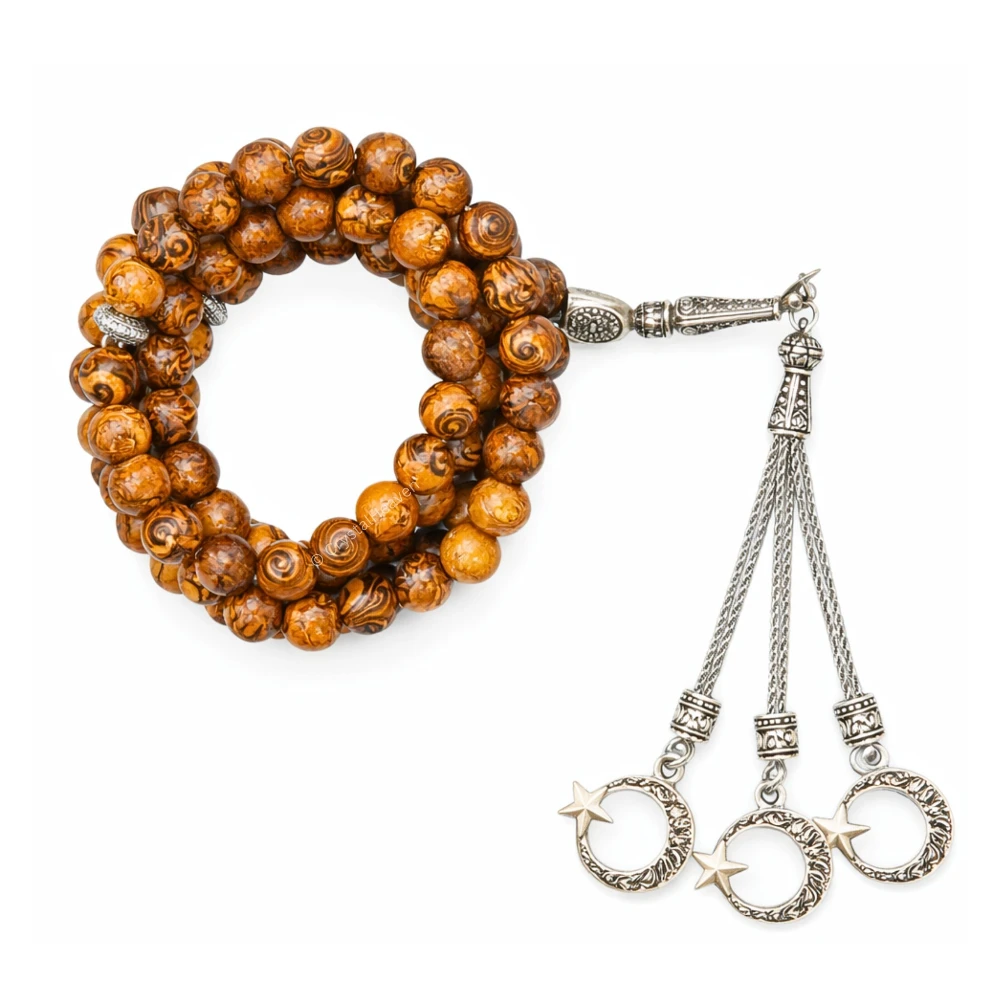 Mariyam Jasper Crystal Tasbih (Silver)