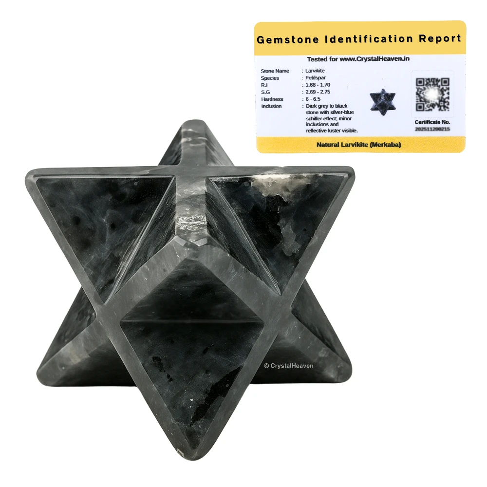 Larvikite Crystal Merkaba (15-20 mm)