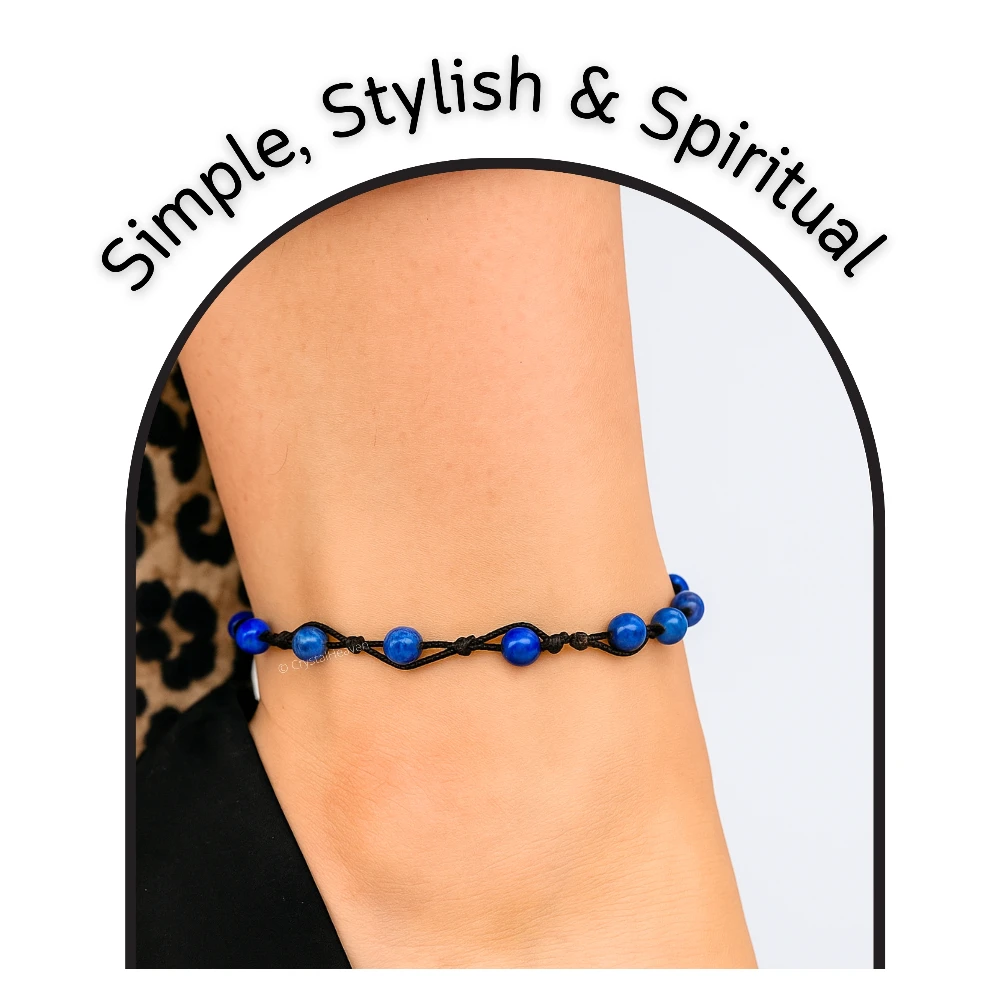 Sodalite Anklet (Hand Knotted)