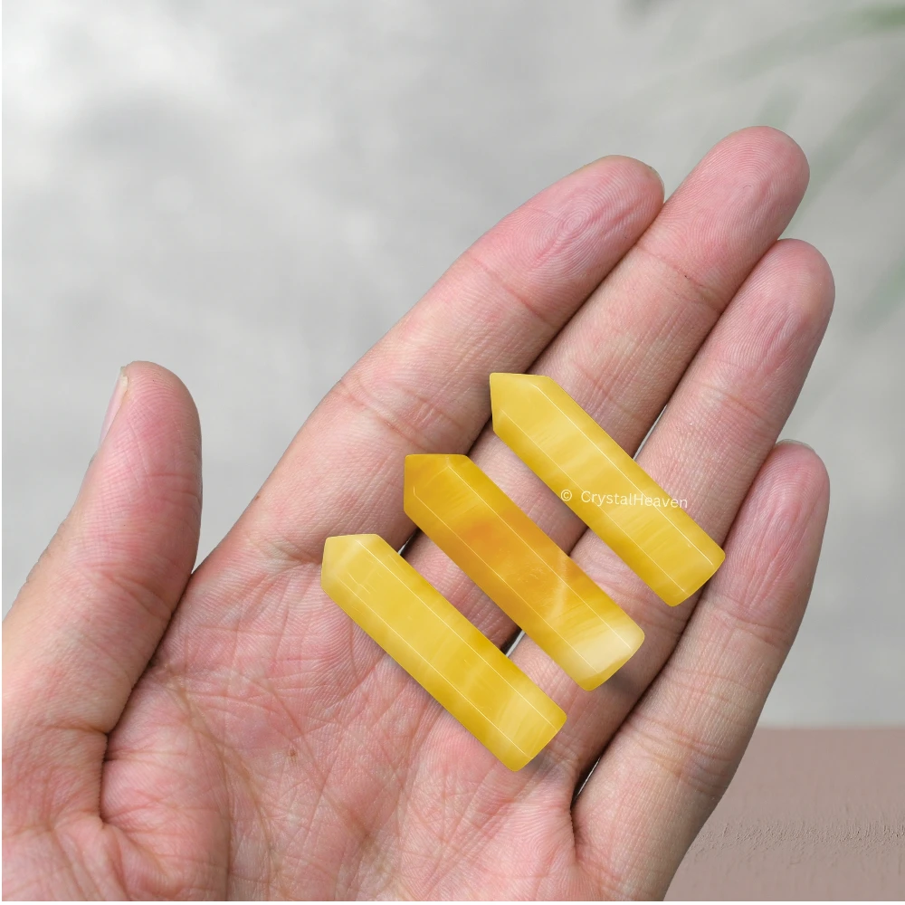 Yellow Calcite Pencil Points (Set of 50)