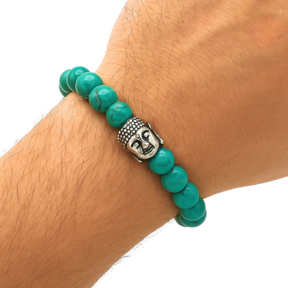 Turquoise with Buddha Bracelet (Elastic)