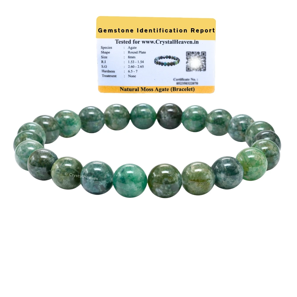 Moss Agate Bracelet (Elastic)