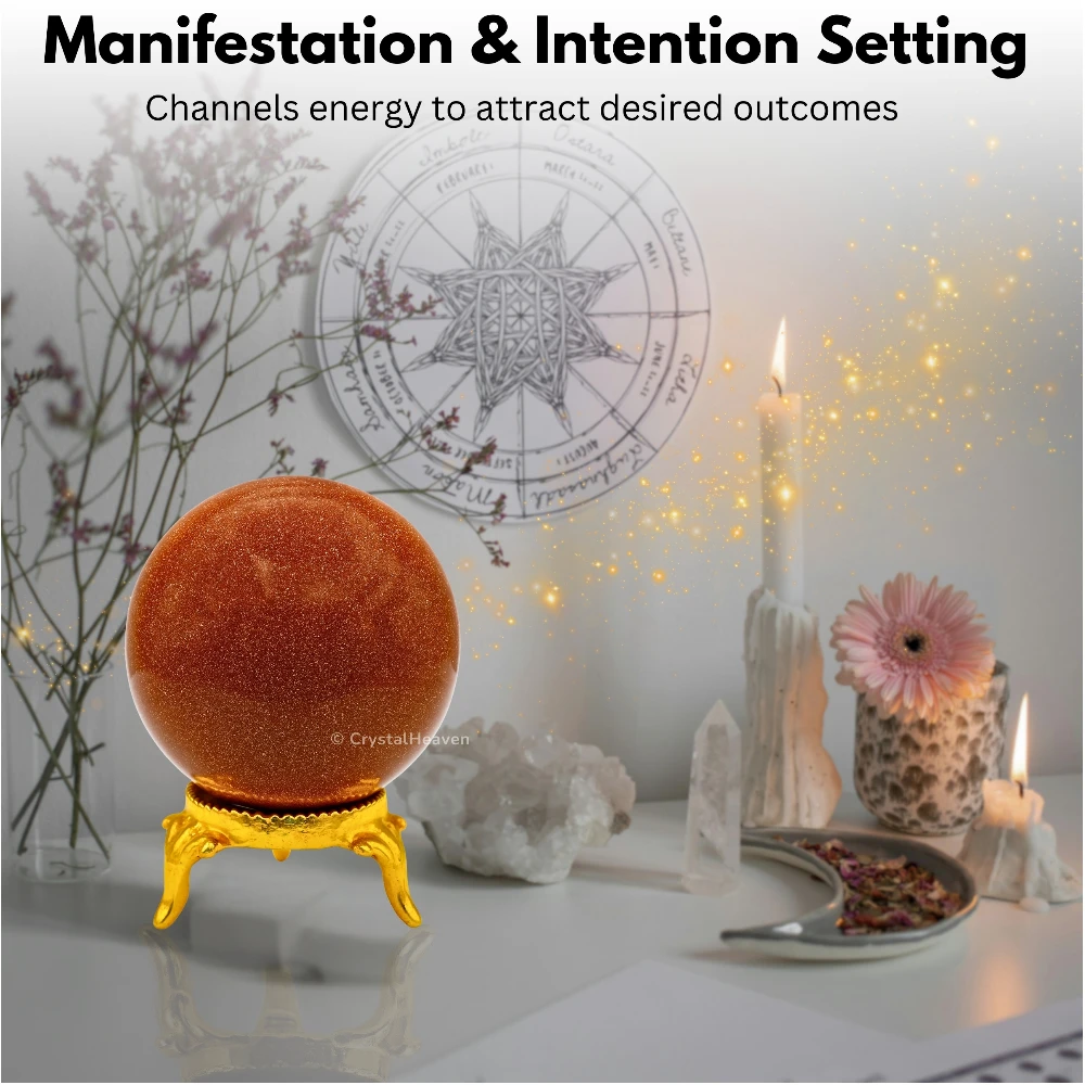 Red Goldstone Sphere (1.5 Inch)