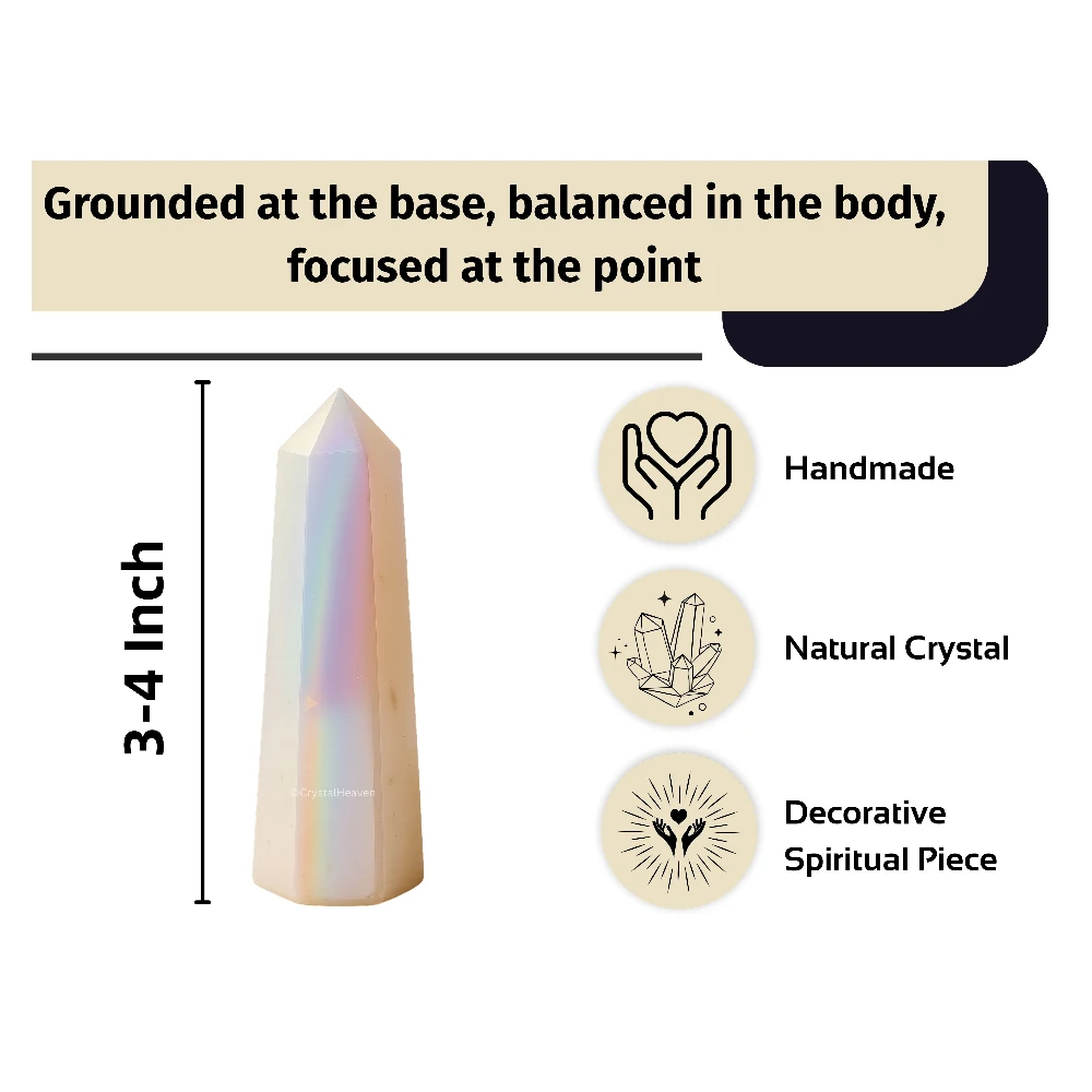 Aura Quartz Crystal Tower (3" to 4" inch)