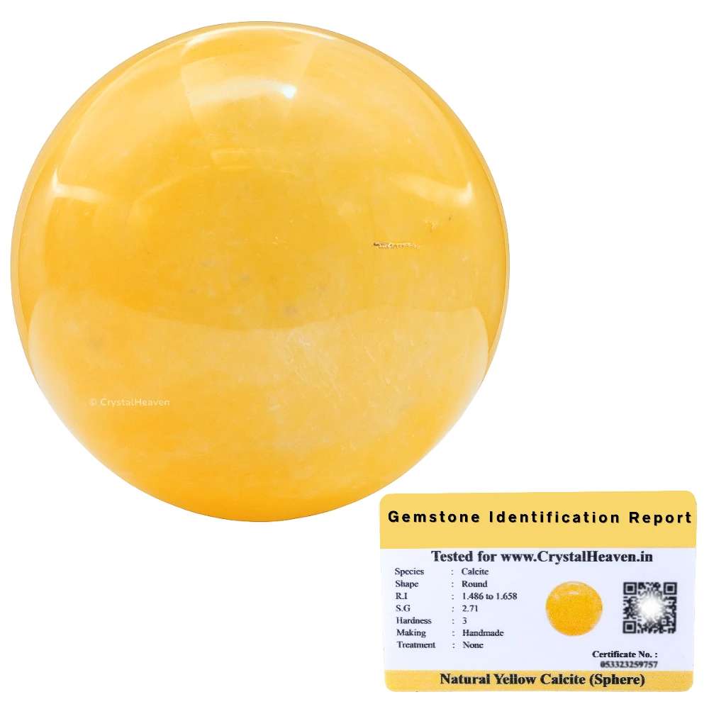 Yellow Calcite Sphere (2 Inch)